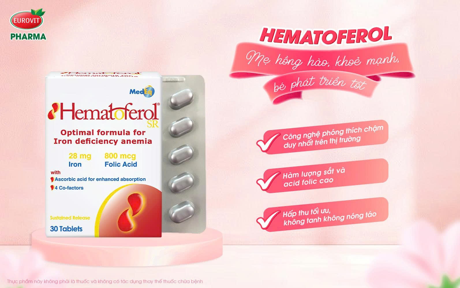 hematoferol - sắt phóng thích chậm cho bà bầu