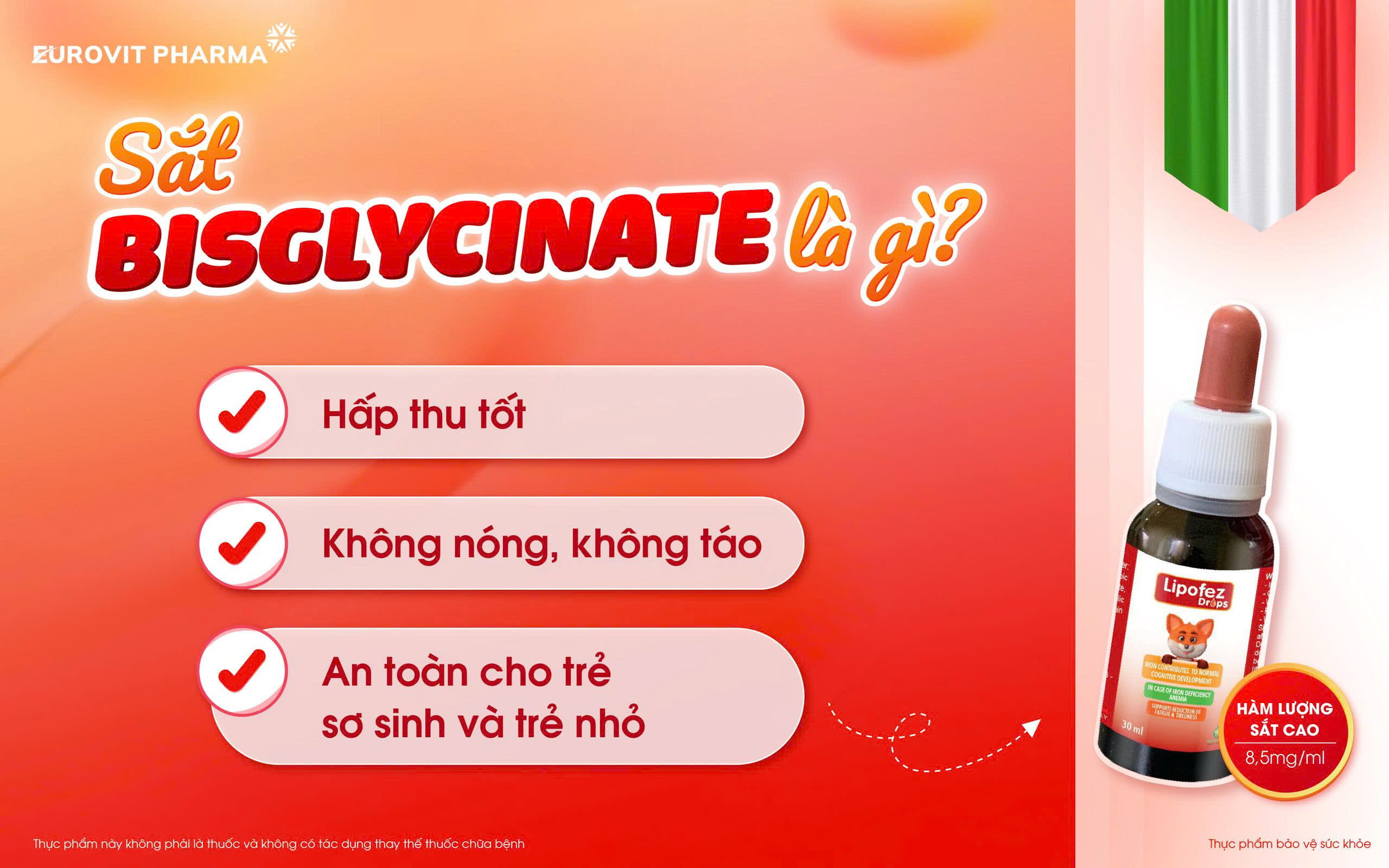 Sắt bisglycinate Lipofez drops